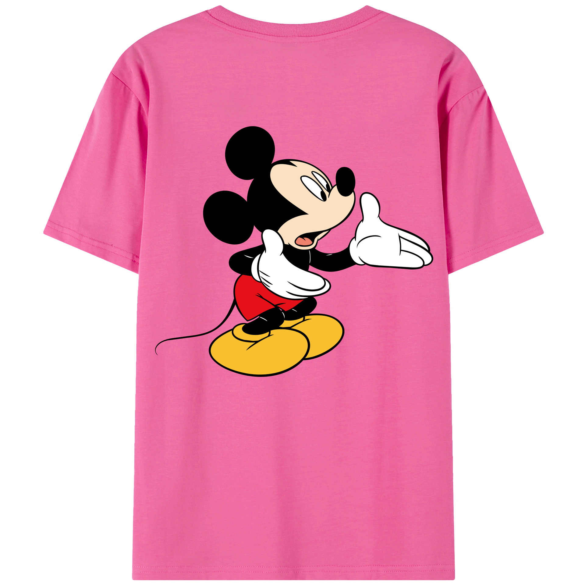（画像用） ミッキーマウス Mickey Mouse レディース半袖Tシャツ(バックプリント)